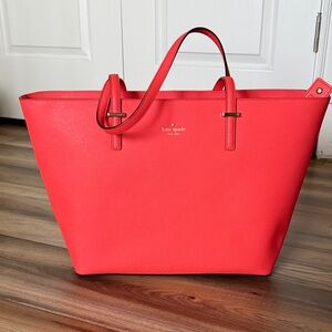 kate spade Coral-Red Saffiano Tote